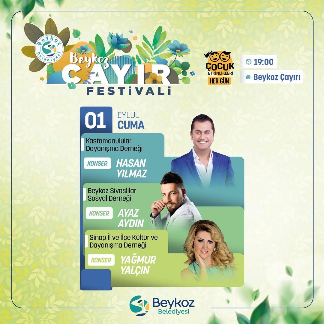 Beykoz Belediyesi - Çayır Festivali Hasan Yılmaz, Ayaz Aydın ve Yağmur Yalçın